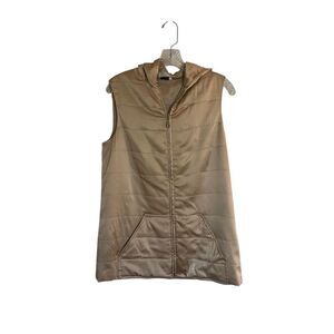 Oscar De La Renta Women’s Gold Hooded Vest Gold Size 8